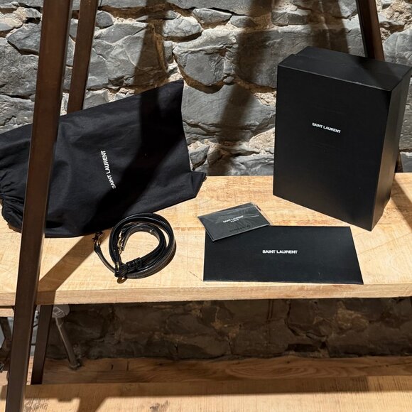 Saint Laurent Black Quilted Loulou Toy Crossbody Bag - Picture 16 of 16